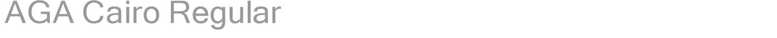 AGA Cairo Regular font preview